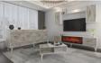 DemonteHome Si̇ntadh 180 Cm Şömi̇neli̇(B) Tv Üni̇tesi̇, Konsol(Kx180) Ve Orta Sehpa Salon Takimi Beyaz Efesmermer