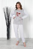 Fawn 04-3301 Peluş Welsoft Polar Kışlık Yumoş Geyikli Kadın Pijama Takımı