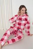 Mirano 3251 İnterlok Şardonlu Spor Kapüşonlu Kışlık Kadın Eşofman Pijama Takım