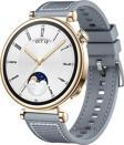 Sneezy Huawei Watch GT4 41mm İle Uyumlu Dikiş Desenli Metal Tokalı Dokuma Silikon Kordon
