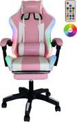 Fashcolle Pink Star Işıklı - Masaj Özellikli Oyuncu Koltuğu Pembe-Beyaz