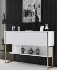 Modatte Luxe Dresuar Demir Ayaklı Gold Beyaz