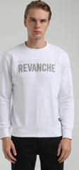 New World Polo Bisiklet Yaka Beyaz Slim Fit Sweatshirt 22FWM60117