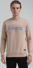 New World Polo Bisiklet Yaka Bej Slim Fit Sweatshirt 22FWM60117