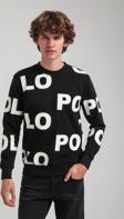 Bisiklet Yaka Siyah Slim Fit Sweatshirt 23FWM60169