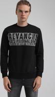 New World Polo Bisiklet Yaka Siyah Slim Fit Sweatshirt 22FWM60130