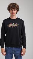 Bisiklet Yaka Lacivert Regular Custom Sweatshirt 23FWM60144