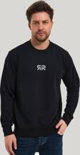 Bisiklet Yaka Siyah Regular Custom Sweatshirt 23FWM60143