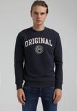 New World Polo Bisiklet Yaka Lacivert Slim Fit Sweatshirt 22FWM60132