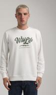Bisiklet Yaka Ekru Slim Fit Sweatshirt 24FWM60195