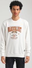 Bisiklet Yaka Ekru Slim Fit Sweatshirt 23FWM60146
