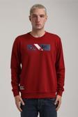 Bisiklet Yaka Bordo Slim Fit Sweatshirt 24FWM60184