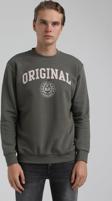 New World Polo Bisiklet Yaka Haki Slim Fit Sweatshirt 22FWM60132