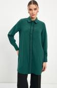 Şerit Detaylı Zümrüt Tunik T-1498