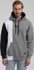 New World Polo Kapüşonlu Gri Slim Fit Hoodie 22FWM64033