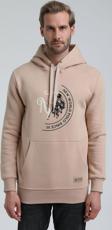 New World Polo Kapüşonlu Bej Slim Fit Hoodie 22FWM64030