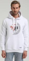 New World Polo Kapüşonlu Beyaz Slim Fit Hoodie 22FWM64030