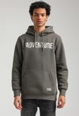Kapüşonlu Haki Slim Fit Hoodie 23FWM64047