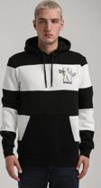 Kapüşonlu Siyah Slim Fit Full-Zip Sweatshirt 24FWM64077