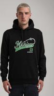 Kapüşonlu Siyah Slim Fit Full-Zip Sweatshirt 24FWM64079