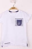 Toontoy Erkek Çocuk Cep Üstü Çapa Nakışlı T-Shirt