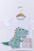 Toontoy Erkek Çocuk Kabartmalı Dinazor Baskılı Tişört