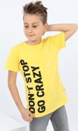 Toontoy Erkek Çocuk Dont Stop Go Crazy Baskılı Tişört