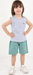Toontoy Erkek Çocuk Baskılı Şortlu Takım
