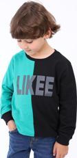 Toontoy Erkek Çocuk İki Renkli Baskılı Sweatshirt