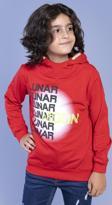 Toontoy Erkek Çocuk Kapüşonlu Baskılı Sweatshirt