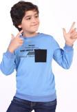 Toontoy Erkek Çocuk Cep Detaylı Baskılı Sweatshirt