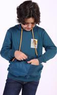 Toontoy Erkek Çocuk Armalı Kapşonlu Sweatshirt