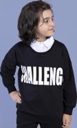 Toontoy Erkek Çocuk Baskılı Gömlek Yaka Sweatshirt