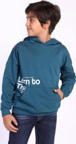 Toontoy Erkek Çocuk Kapüşonlu Kanguru Cepli Baskılı Sweatshirt