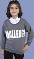 Toontoy Erkek Çocuk Baskılı Gömlek Yaka Sweatshirt