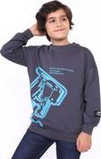 Toontoy Erkek Çocuk E harf Baskılı Sweatshirt