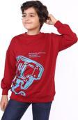 Toontoy Erkek Çocuk E harf Baskılı Sweatshirt
