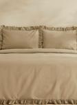 Karaca Home Pure Ruffle %100 Pamuk King Size Nevresim Takımı Adaçayı