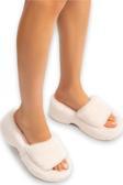 Twigy Ee0155 Lili Platform Ev Terliği Bej Kadın Terlik