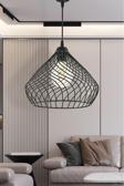 Dede Tekli Dalgalı Sarkıt Avize Siyah 80x84 cm