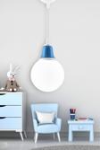 Dede Tekli Colores Sarkıt Avize Mavi Seramikli Dekoratif Aydınlatma 60x70 cm
