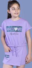 Toontoy Kız Çocuk Awesome Baskılı Şortlu Takım