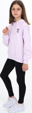 Toontoy Kız Çocuk Kapüşonlu Sportıve S Baskılı Taytlı Takım