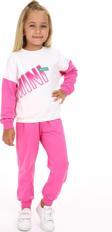 Toontoy Kız Çocuk Garni Önü Yazı Baskılı Eşofman Takım