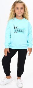 Toontoy Kız Çocuk Trend Baskılı Eşofman Takım