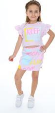 Toontoy Kız Çocuk Keep Smıle Baskılı Etekli Takım