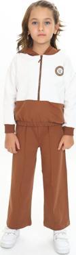 Toontoy Kız Çocuk Reglan Kol Kapüşonlu Gizli Cepli Eşofman Takım