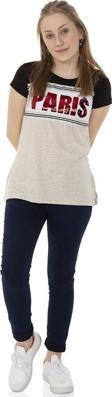 Toontoy  Kız Çocuk T-Shirt Paris Pul Nakış