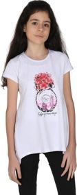 Toontoy Kız Çocuk Parfüm Nakışlı T-Shirt