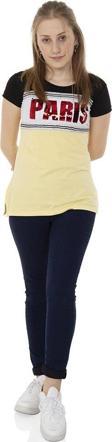 Toontoy  Kız Çocuk T-Shirt Paris Pul Nakış